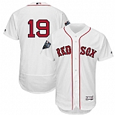 Red Sox 19 Jackie Bradley Jr. White 2018 World Series Cool Base Player Number Jersey Dzhi,baseball caps,new era cap wholesale,wholesale hats